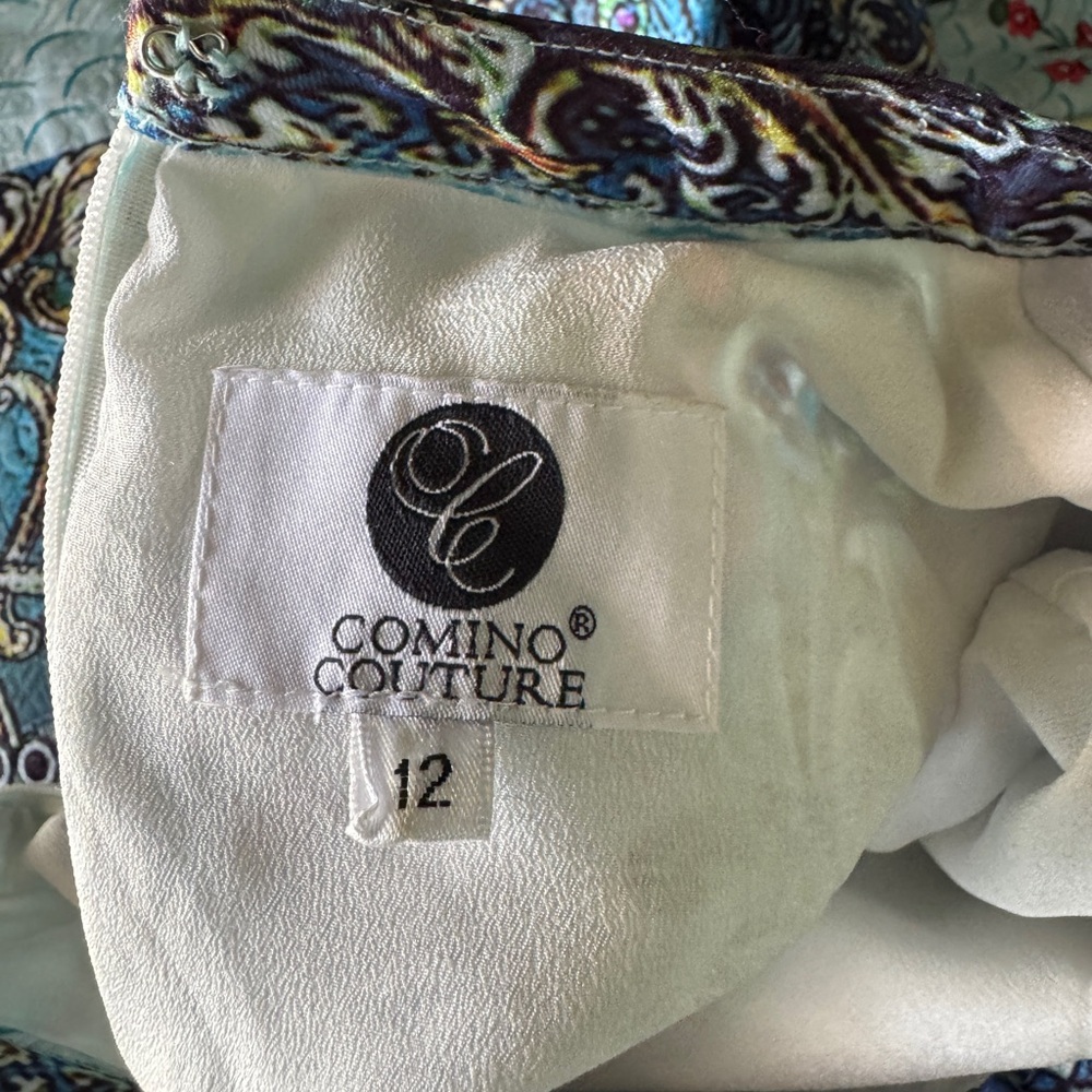 Comino Couture Chic Blue Patterned Chandelier Min… - image 8